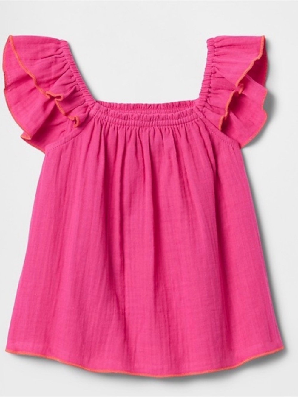 Gap Girls Pink Ruffle Strap Top